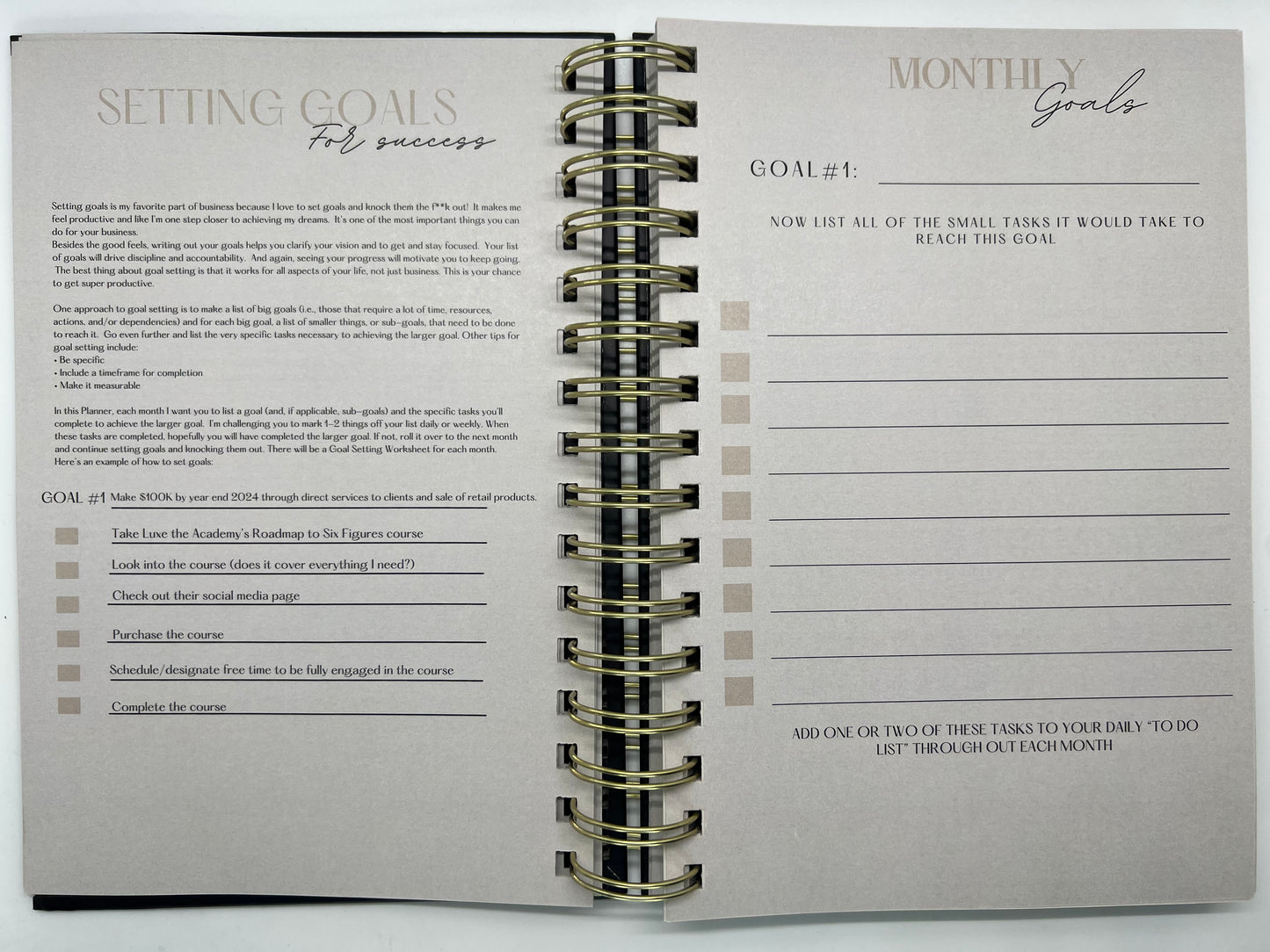 Roadmap To 6 Figures Planner